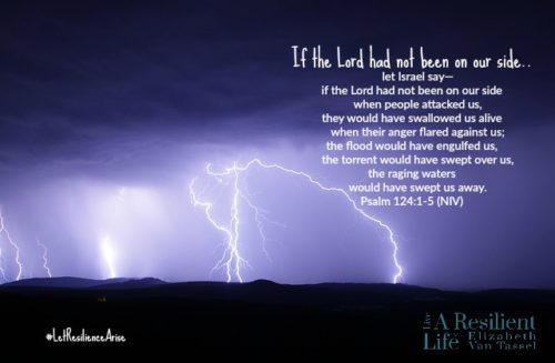 Bible verse with lightning with author Jodie Wolfe and Resilience Expert Elizabeth Van Tassel.